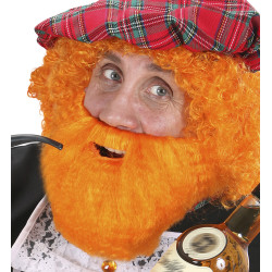 Plné fúzy, červené, vlnité